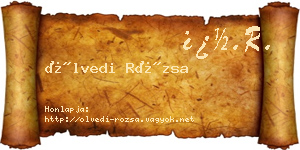 Ölvedi Rózsa névjegykártya