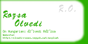 rozsa olvedi business card